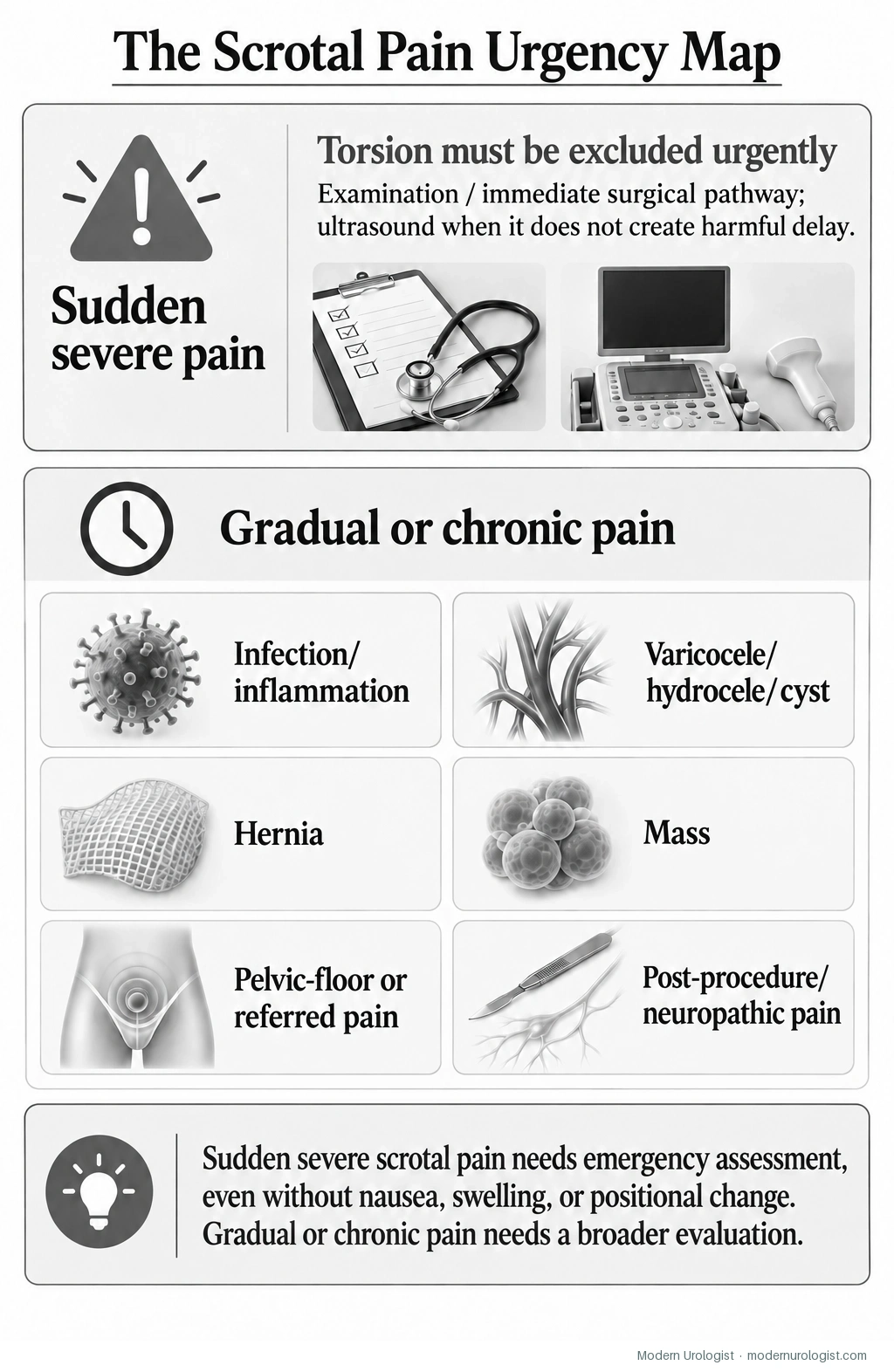 The Scrotal Pain Urgency Map