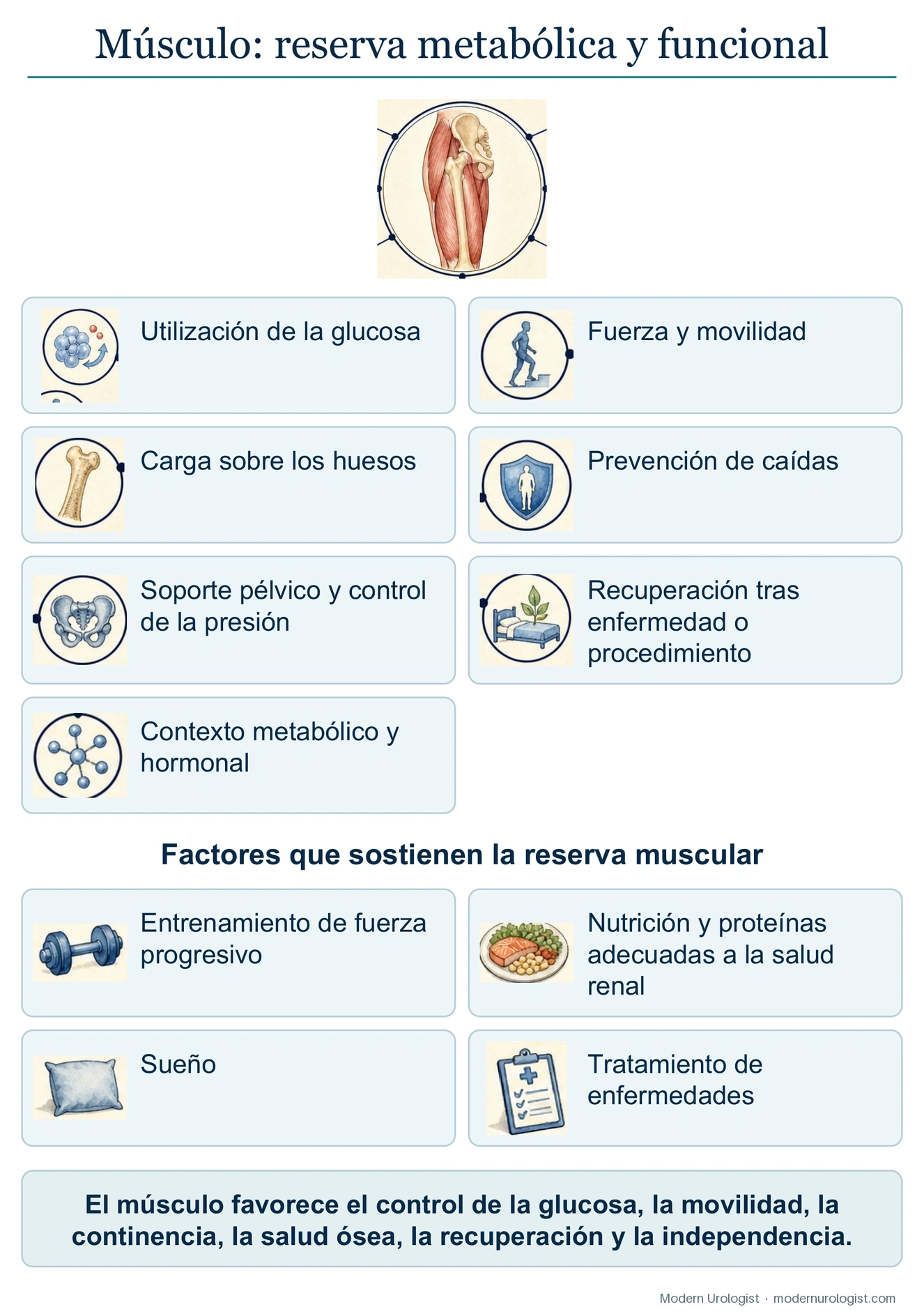El músculo como reserva metabólica y funcional